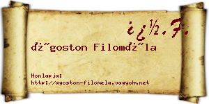 Ágoston Filoméla névjegykártya